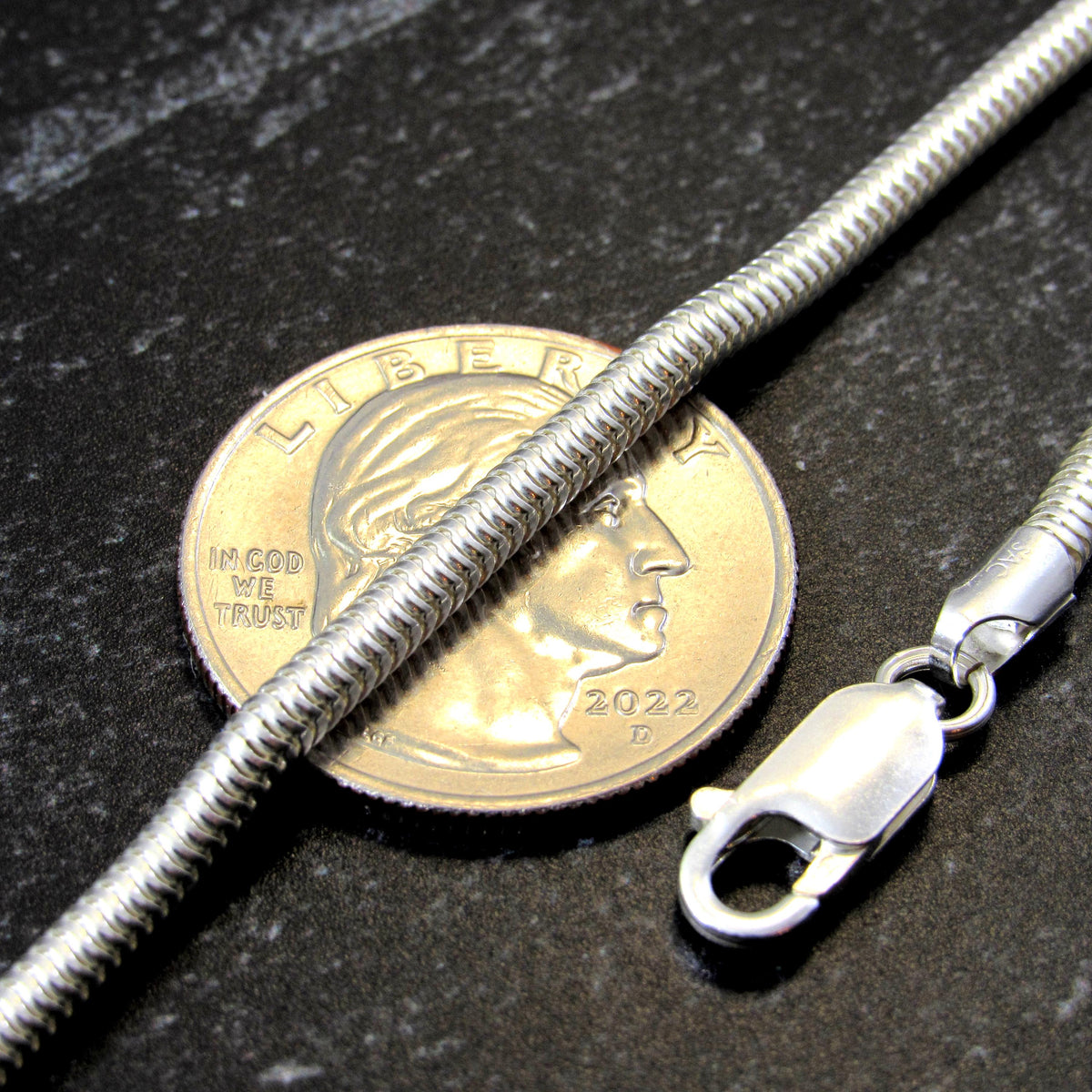 Solid 925 Sterling Silver Round Snake Chain Necklace for Pendants, Made in Italy, Unisex, 0.8–5mm, 7–36”