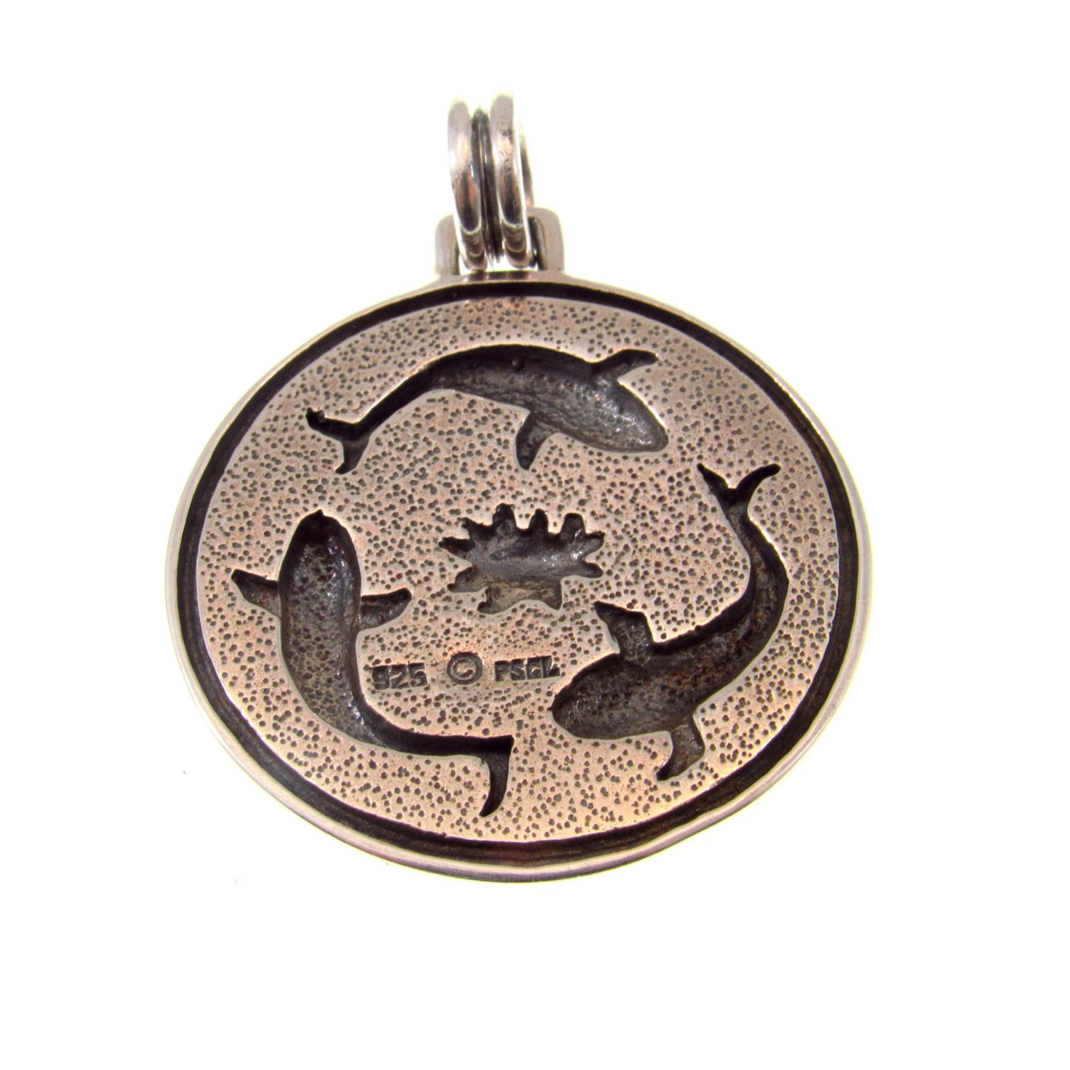 Solid 925 Sterling Silver Chinese Fish Pendant, Nautical Feng Shui Amulet – Lotus Symbol Jewelry for Luck, Prosperity, and Positive Energy