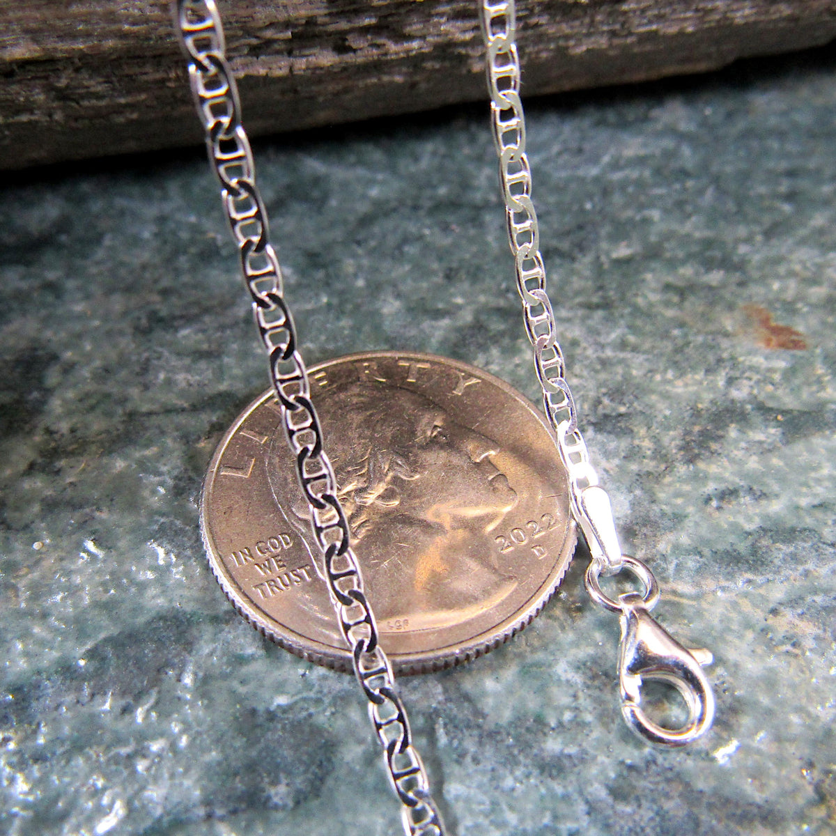 Solid 925 Sterling Silver Mariner Chain Necklace or Bracelet, Italian Anchor Link, Heavy Mens Nautical Jewelry Gift, 1.8mm-10mm. 7"-30"