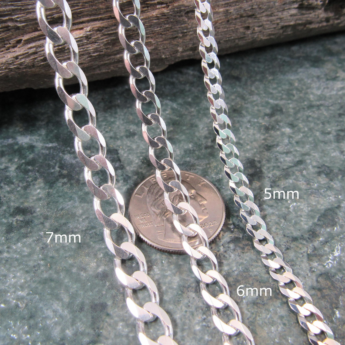 Solid 925 Sterling Silver Curb Chain Necklace, Heavy Cuban Link Chains for Men, Dainty Necklaces for Women, Unisex Jewelry, Made in Italy