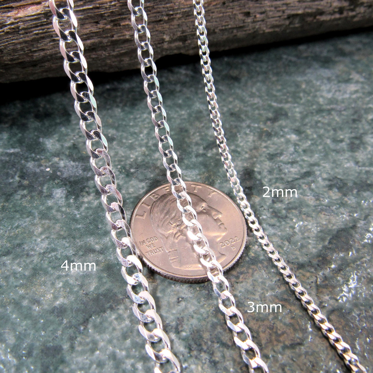 Solid 925 Sterling Silver Curb Chain Necklace, Heavy Cuban Link Chains for Men, Dainty Necklaces for Women, Unisex Jewelry, Made in Italy