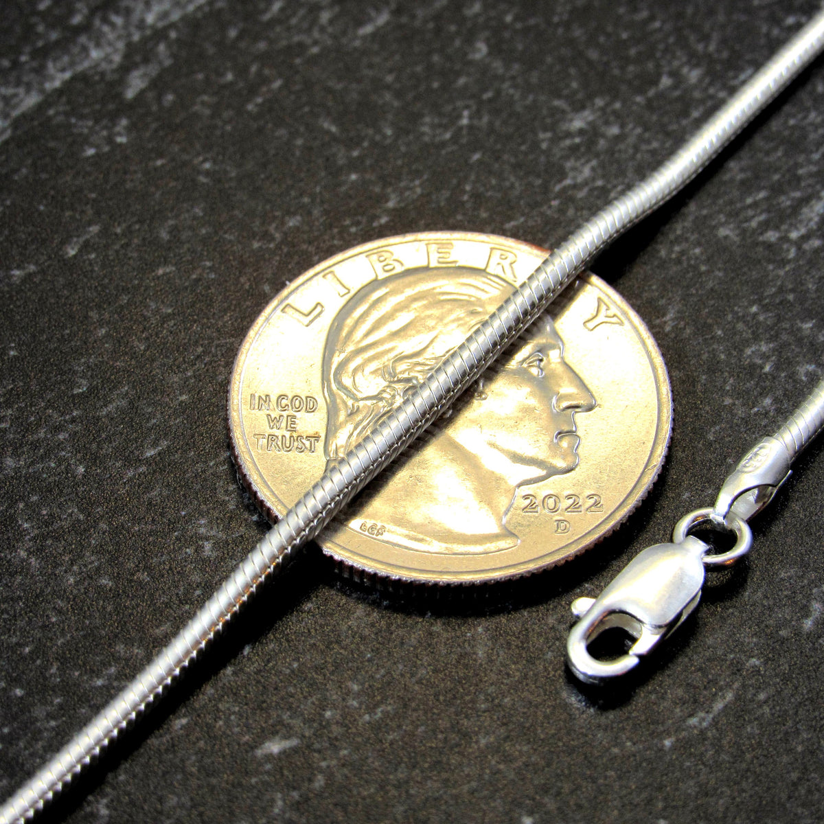 Solid 925 Sterling Silver Round Snake Chain Necklace for Pendants, Made in Italy, Unisex, 0.8–5mm, 7–36”