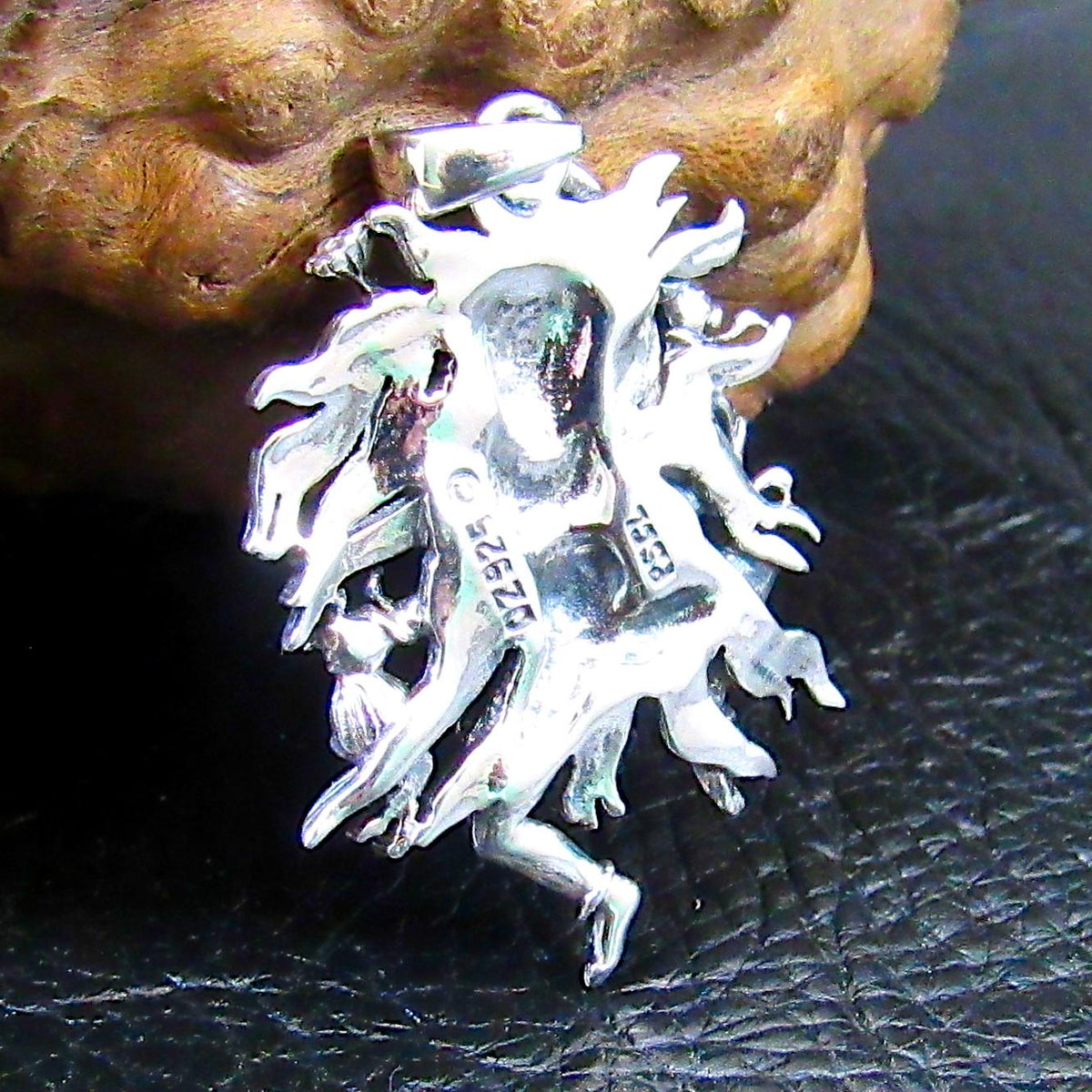 Kali Goddess Pendant / Solid 925 Sterling Silver / Fierce Hindu Deity Amulet, Powerful Spiritual Jewelry, Statement Necklace Pendant