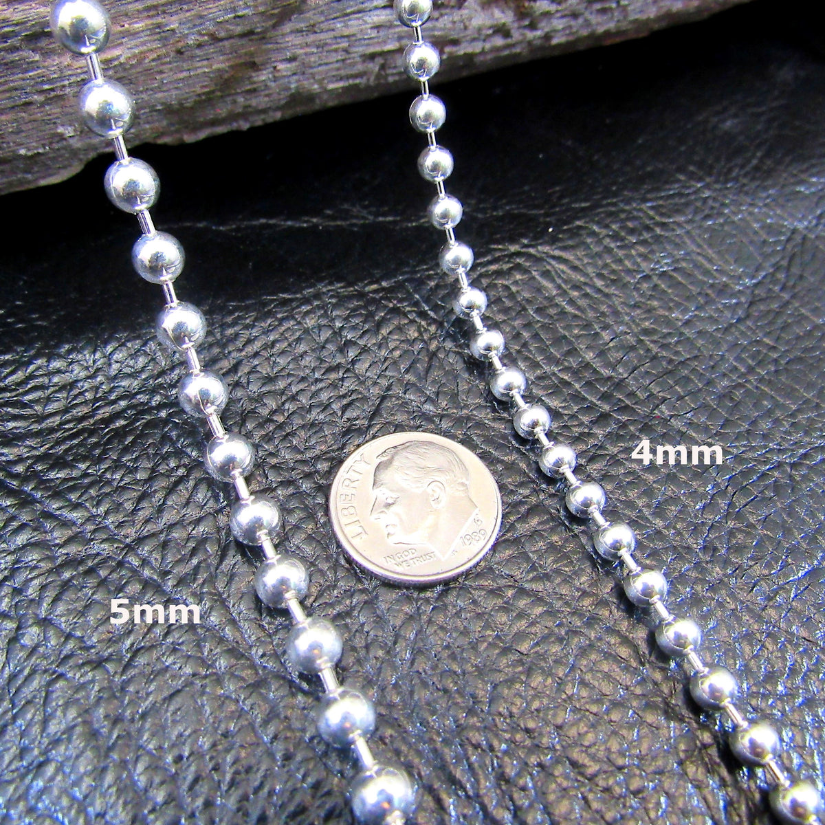 Solid 925 Sterling Silver Ball / Bead Chain Necklace / Bracelet, Italian Dainty Womens to Chunky Mens Style Jewelry, 1.2mm-6mm, 7"-36"