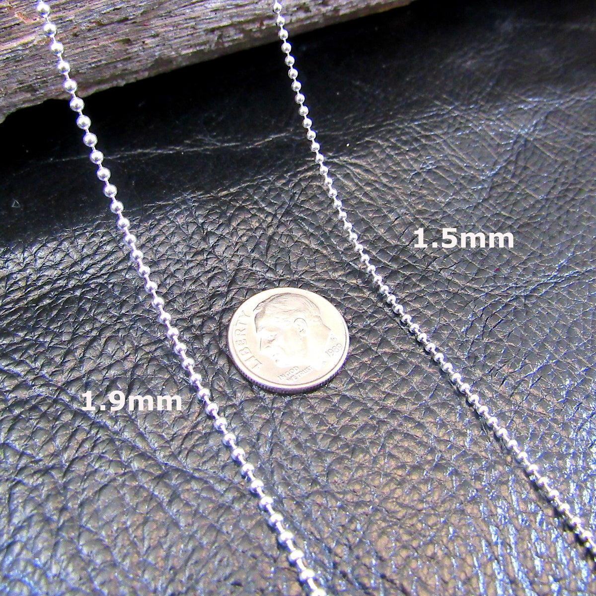 Solid 925 Sterling Silver Ball / Bead Chain Necklace / Bracelet, Italian Dainty Womens to Chunky Mens Style Jewelry, 1.2mm-6mm, 7"-36"
