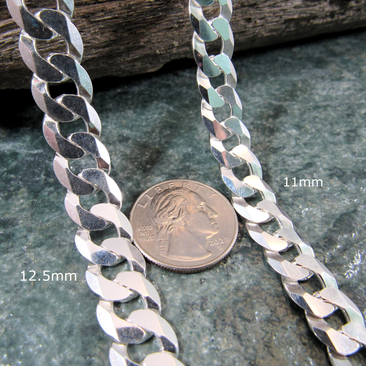 Solid 925 Sterling Silver Curb Chain Necklace, Heavy Cuban Link Chains for Men, Dainty Necklaces for Women, Unisex Jewelry, Made in Italy