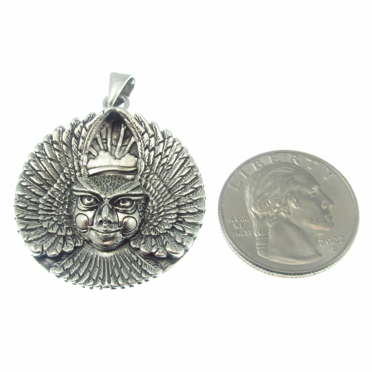 Solid 925 Sterling Silver Ariel Bird Goddess Pendant – Oberon Zell Mythical Winged Pagan Amulet