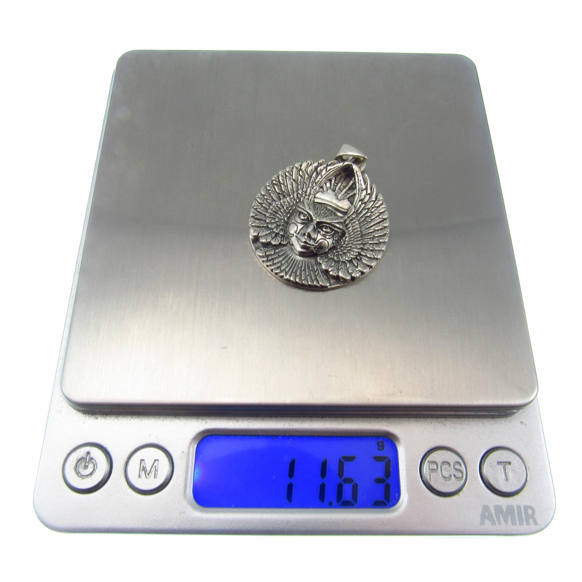 Solid 925 Sterling Silver Ariel Bird Goddess Pendant – Oberon Zell Mythical Winged Pagan Amulet