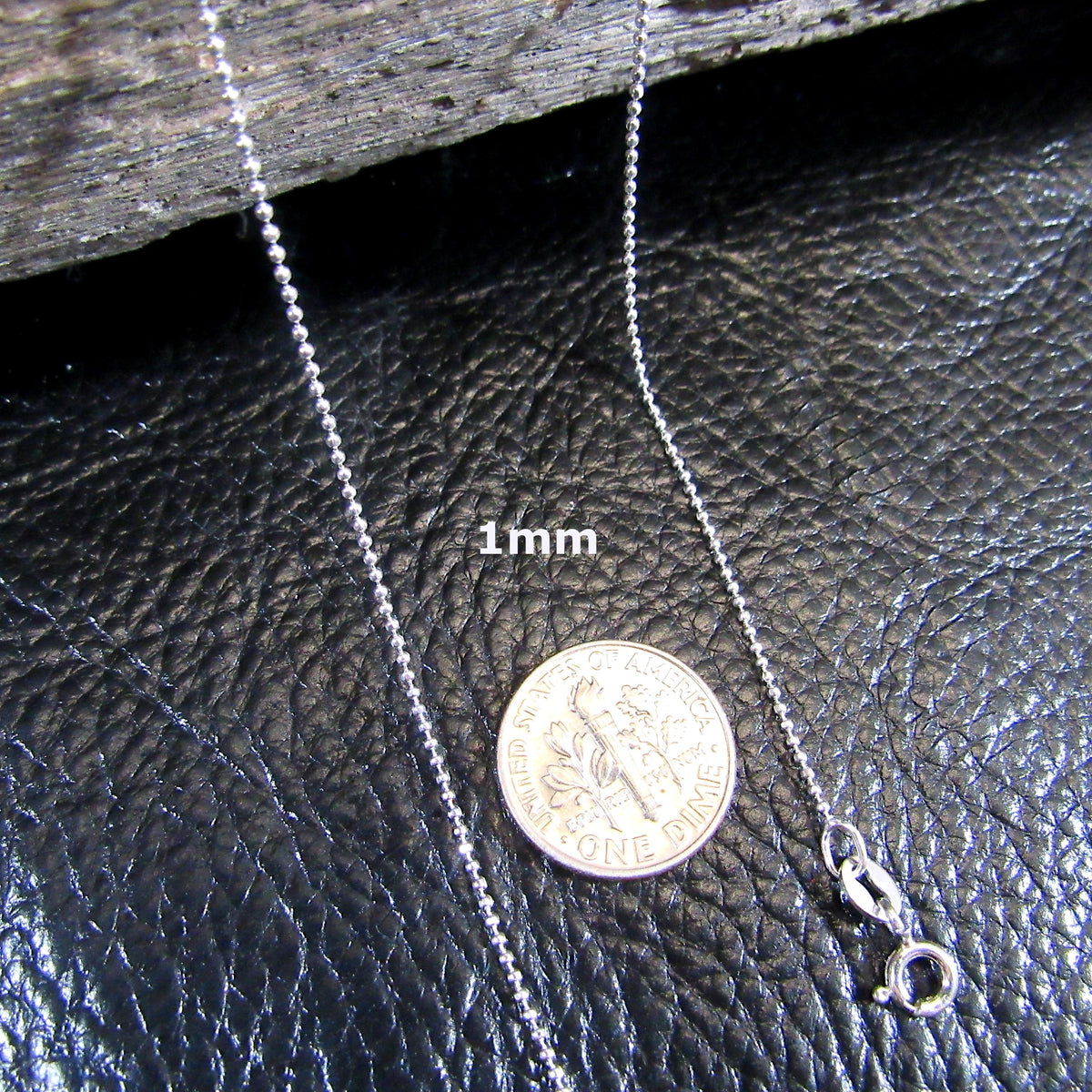 Solid 925 Sterling Silver Diamond Cut Ball Chain Necklace, Faceted Dainty Italian Bead Chain for Women, Made in Italy, 1mm–2.2mm, 16–30 inch