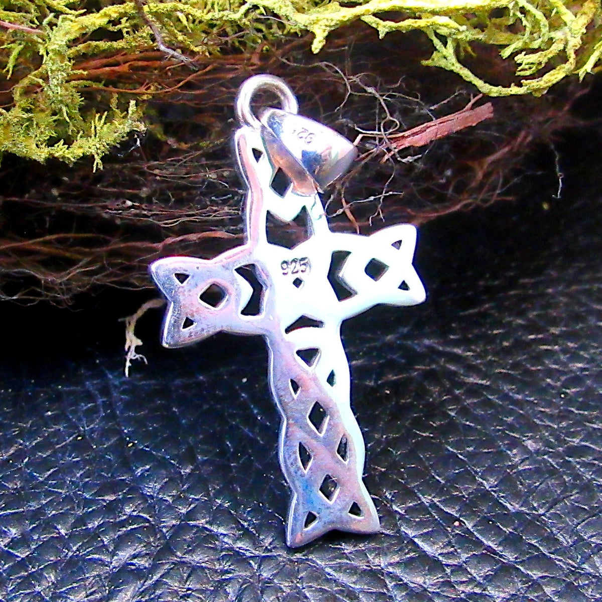 Solid 925 Sterling Silver Celtic Cross – Trinity Knot Design, Unisex Christian Necklace Pendant