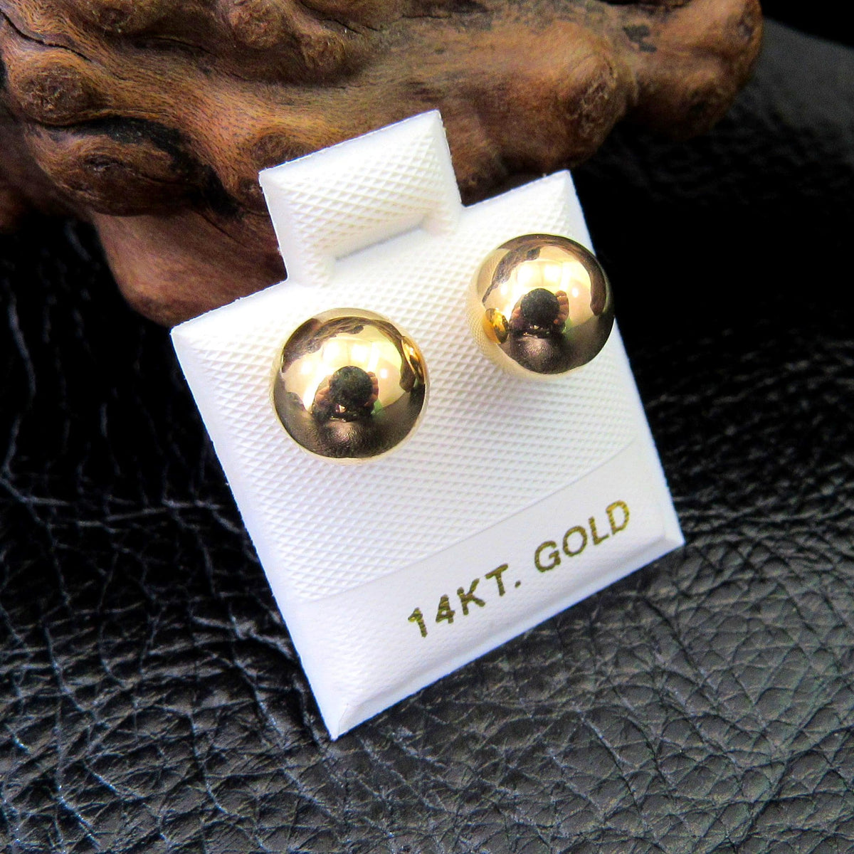Solid 14k Yellow Gold Ball Stud Earrings – Round Spheres – 2mm 3mm 4mm 5mm 6mm 7mm 8mm – Minimalist Studs for Men & Women