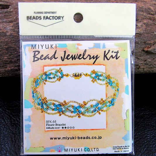 Miyuki Bead Jewelry Kit Fleurir Bracelet • Japanese DIY Beaded Bracelet Kit • Seed Bead Jewelry Craft Kit from Miyuki Beads Japan - BFK-44