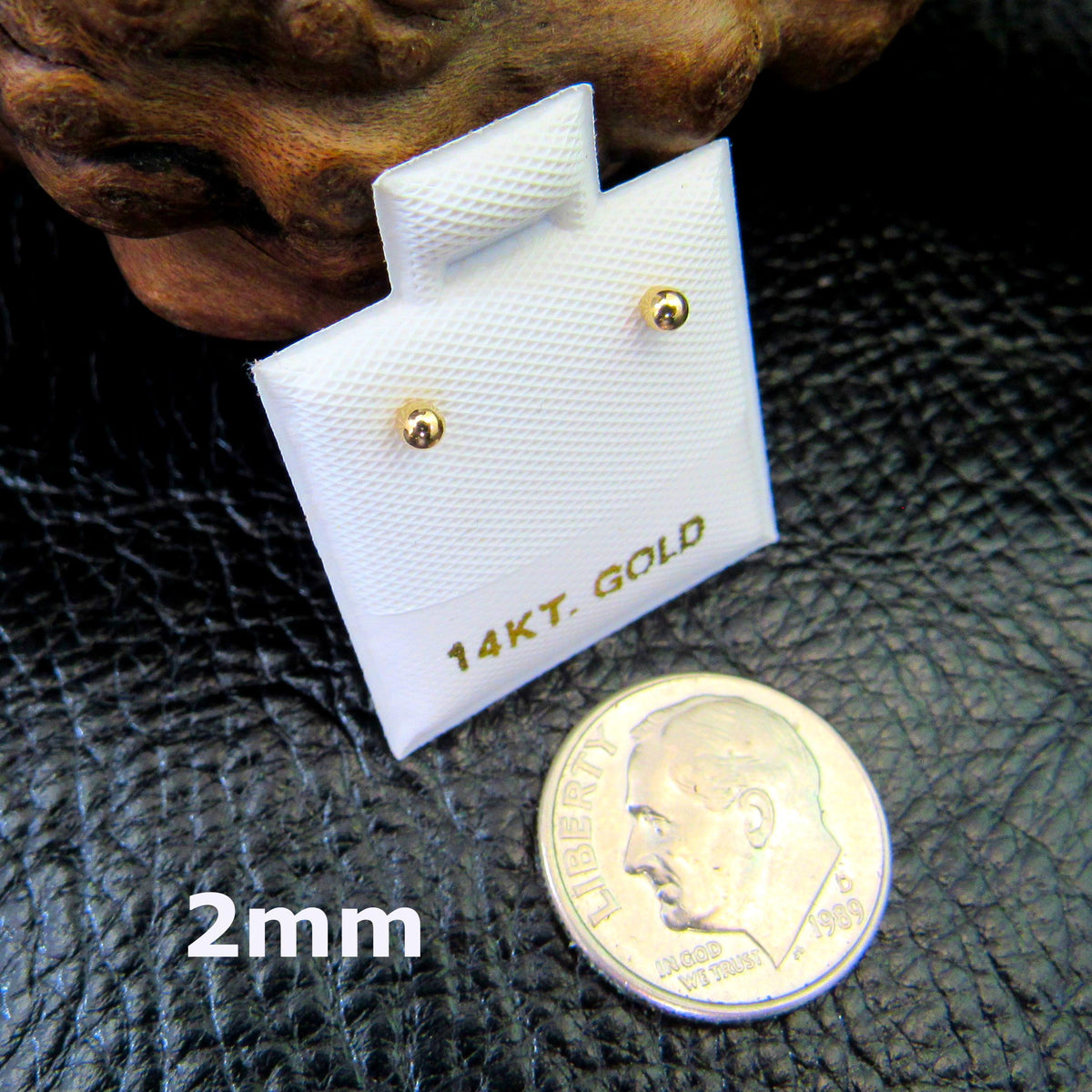 Solid 14k Yellow Gold Ball Stud Earrings – Round Spheres – 2mm 3mm 4mm 5mm 6mm 7mm 8mm – Minimalist Studs for Men & Women
