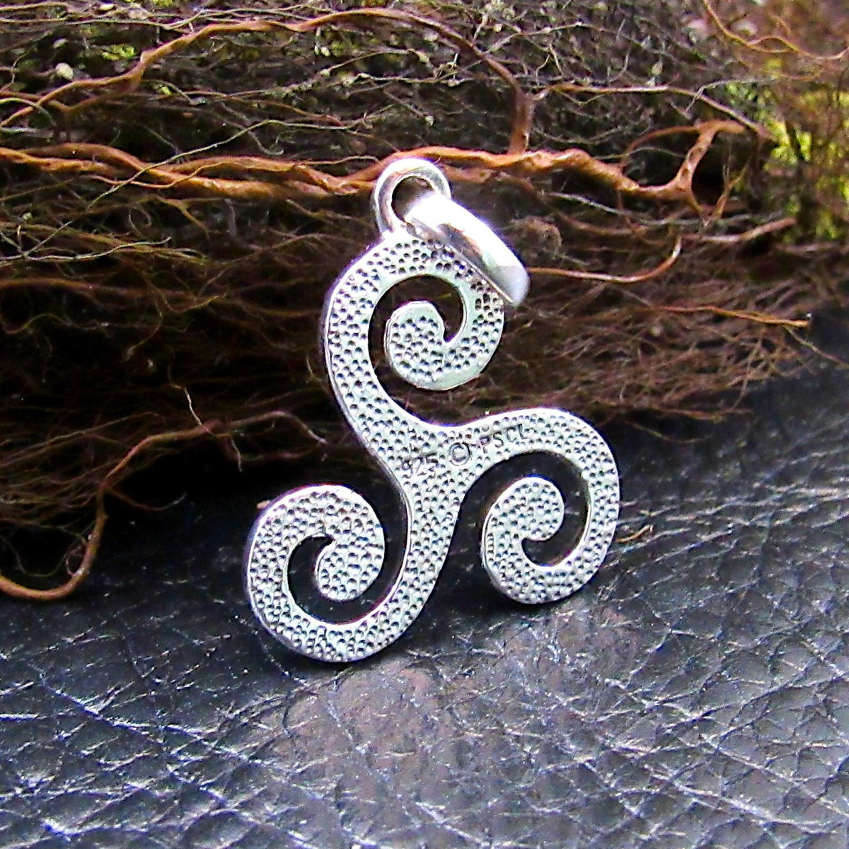 Solid 925 Sterling Silver Triskelion Pendant – Celtic Spiral Necklace – Handcrafted Symbolic Jewelry for Men & Women – Ancient Ireland Gift
