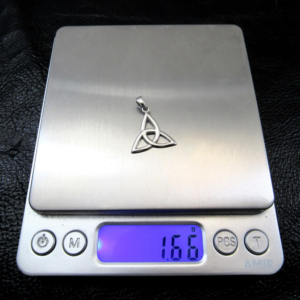 Solid 925 Sterling Silver Triquetra Pendant – Celtic Trinity Knot Necklace Charm – Symbol of Unity