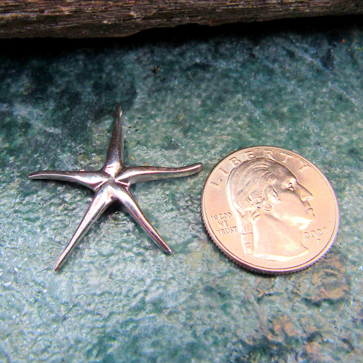 925 Starfish Slide Pendant – Solid Sterling Silver Ocean Inspired Jewelry - Beach Lover Gift