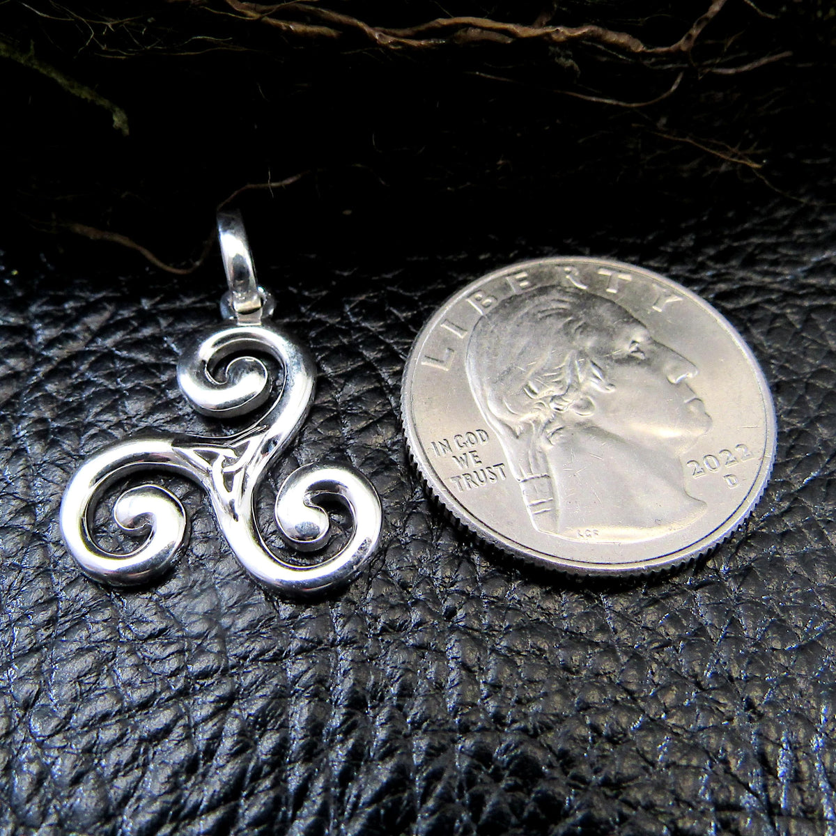 Solid 925 Sterling Silver Triskelion Pendant – Celtic Spiral Necklace – Handcrafted Symbolic Jewelry for Men & Women – Ancient Ireland Gift