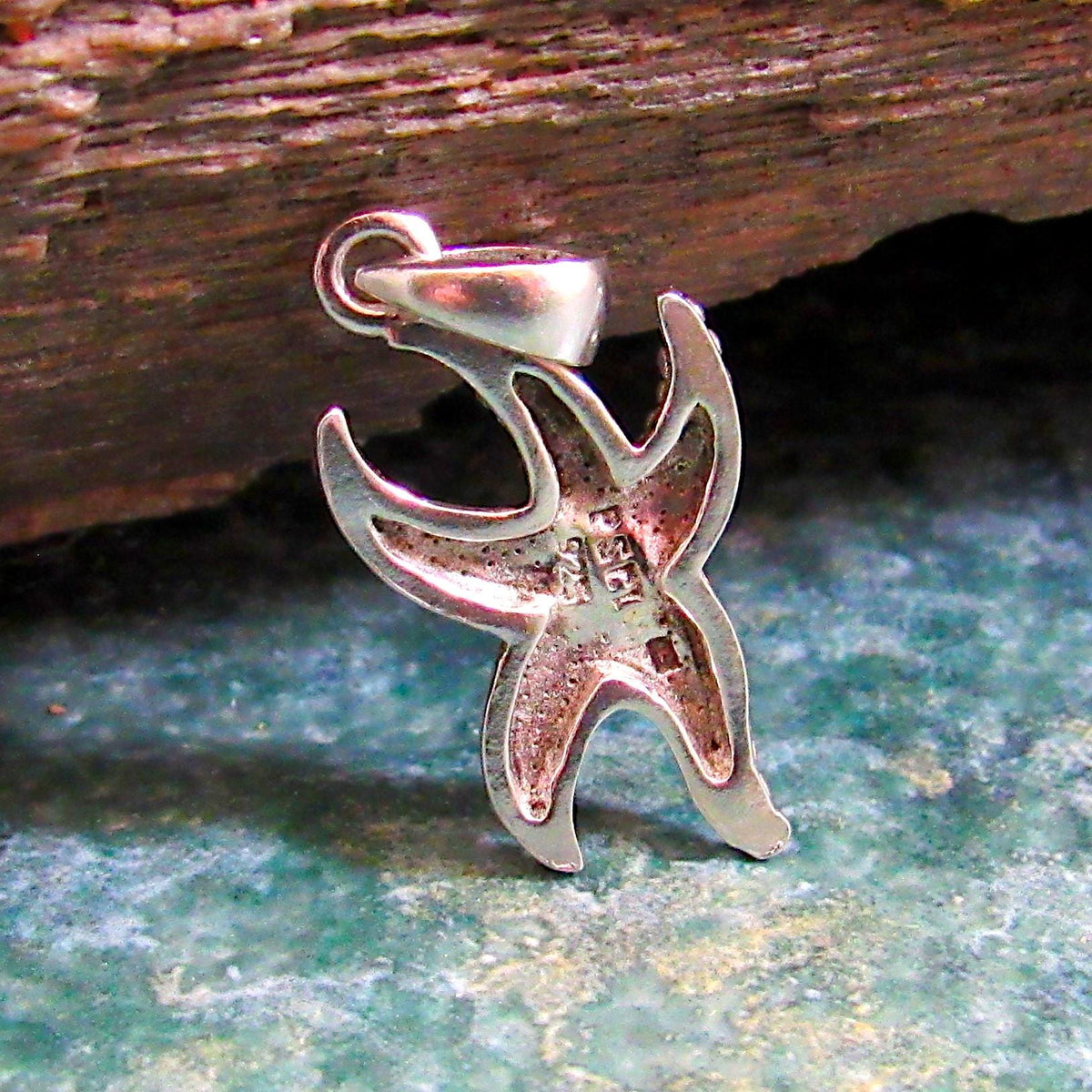 Solid 925 Sterling Silver Starfish Pendant - Nautical Ocean Charm - Sea Life Jewelry