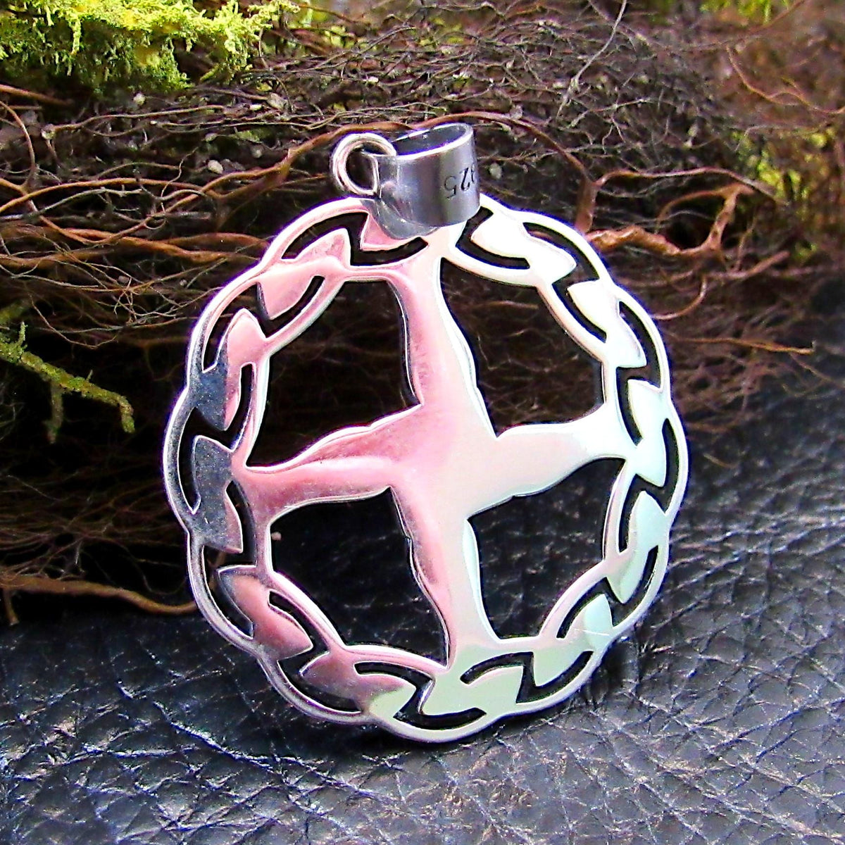 Solid 925 Sterling Silver Brigid’s Cross Pendant - Celtic Protection Amulet - Irish Goddess Jewelry