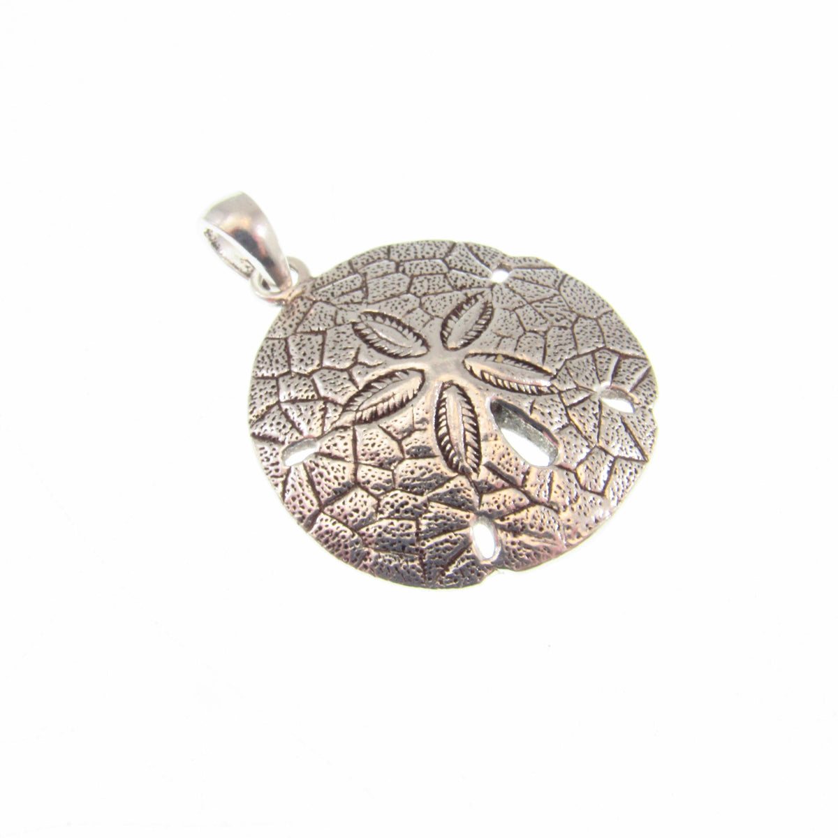 925 Sand Dollar Pendant Necklace - Solid Sterling Silver Unisex Sailorcore Jewelry Gift For Men
