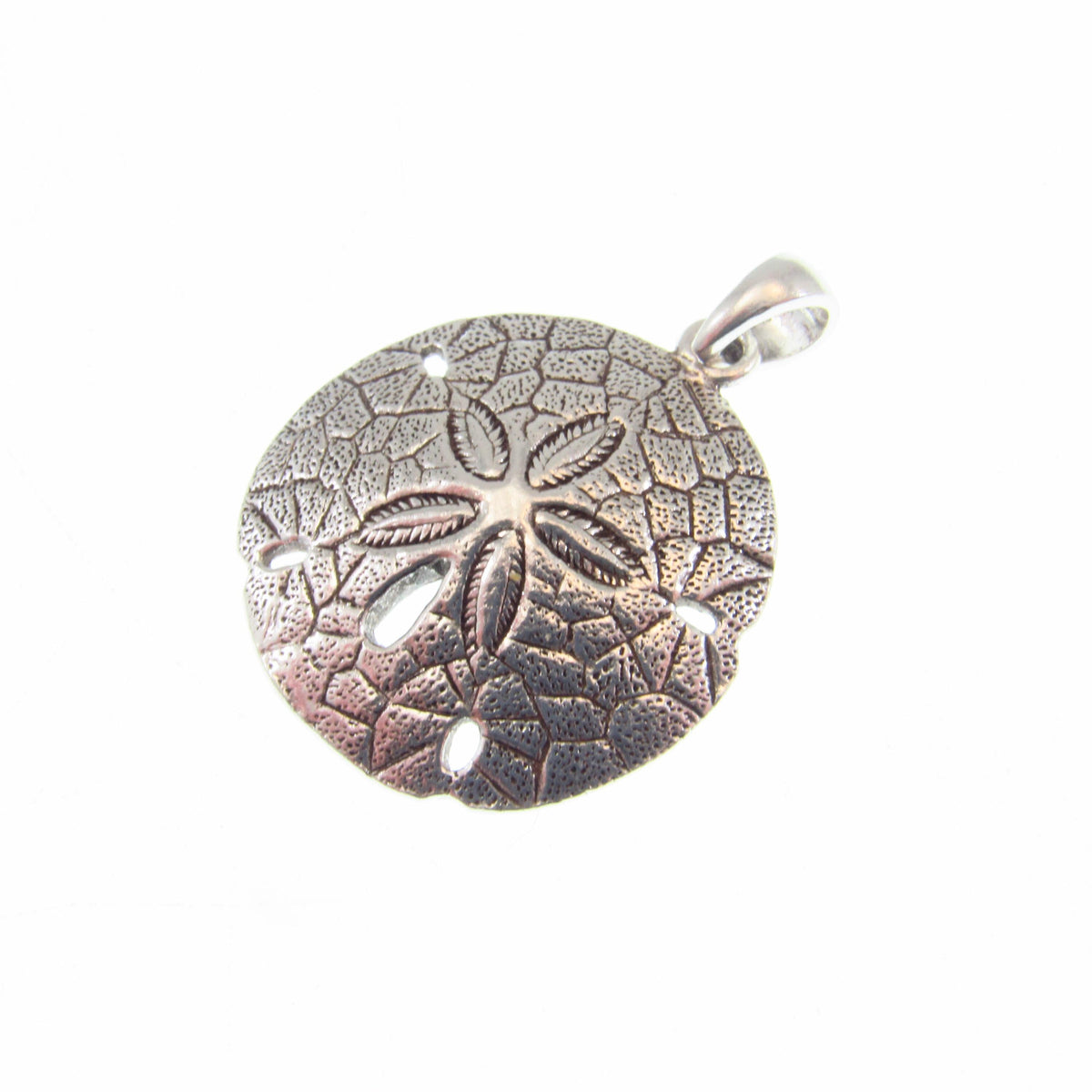 925 Sand Dollar Pendant Necklace - Solid Sterling Silver Unisex Sailorcore Jewelry Gift For Men