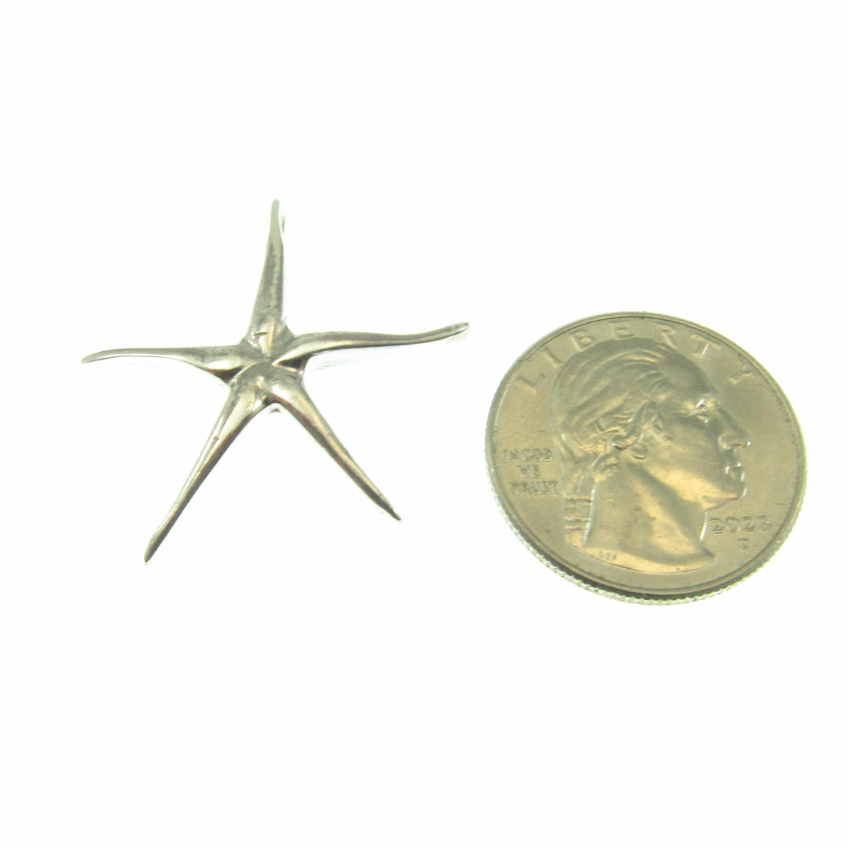 925 Starfish Slide Pendant – Solid Sterling Silver Ocean Inspired Jewelry - Beach Lover Gift