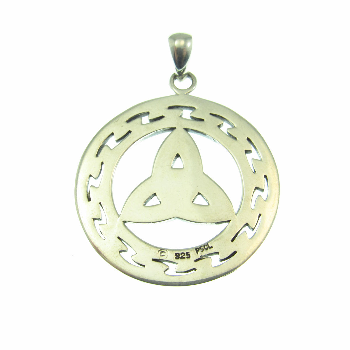 Eternal Triquetra Talisman Pendant Necklace – Celtic Trinity Knot Protection Amulet in Solid 925 Sterling Silver
