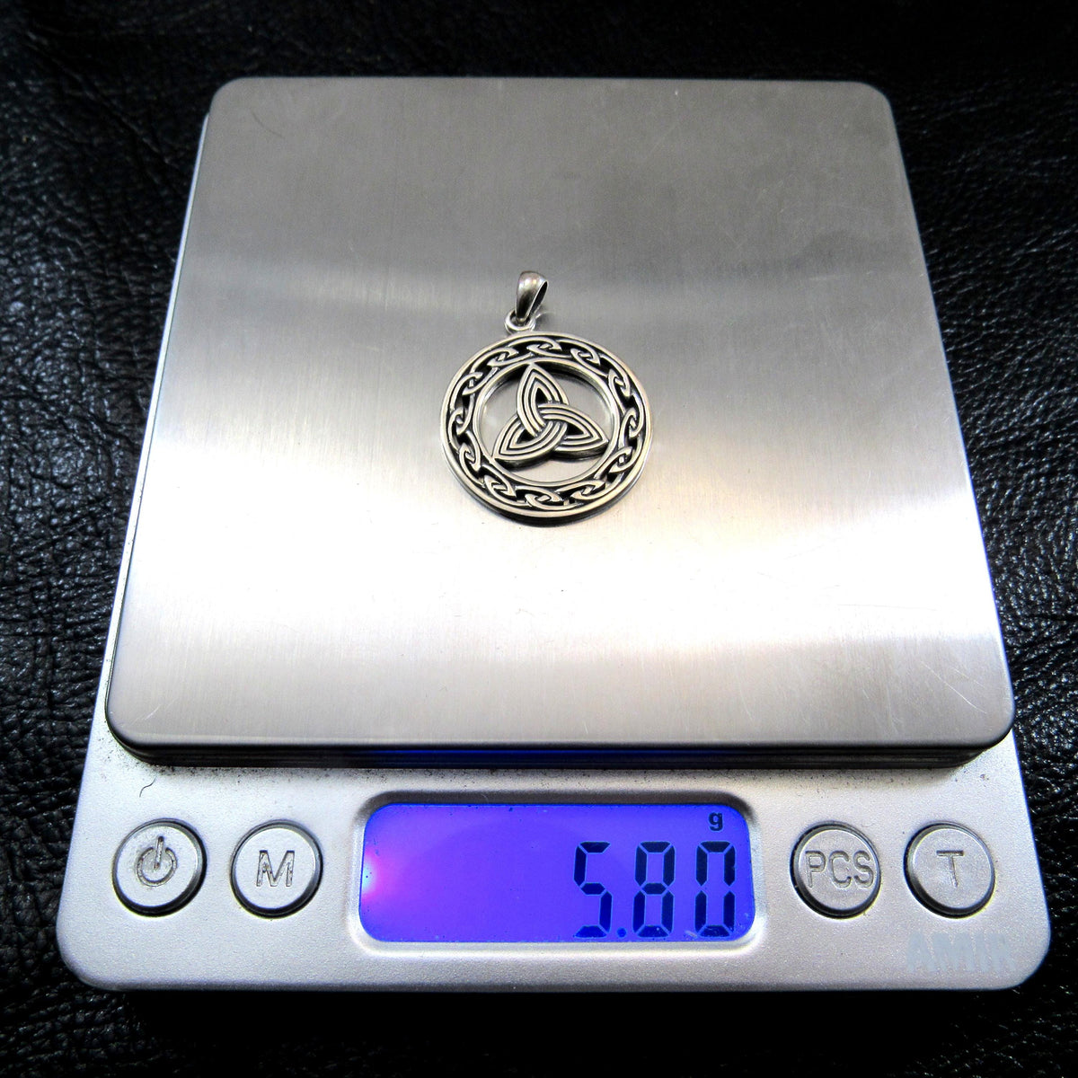 Eternal Triquetra Talisman Pendant Necklace – Celtic Trinity Knot Protection Amulet in Solid 925 Sterling Silver
