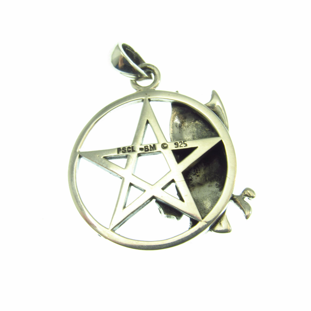 Owl of Wisdom Pentagram Talisman – Gothic Protection Pendant in Solid 925 Sterling Silver