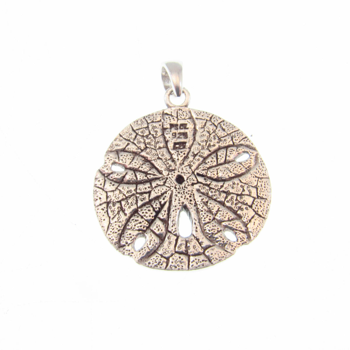 925 Sand Dollar Pendant Necklace - Solid Sterling Silver Unisex Sailorcore Jewelry Gift For Men