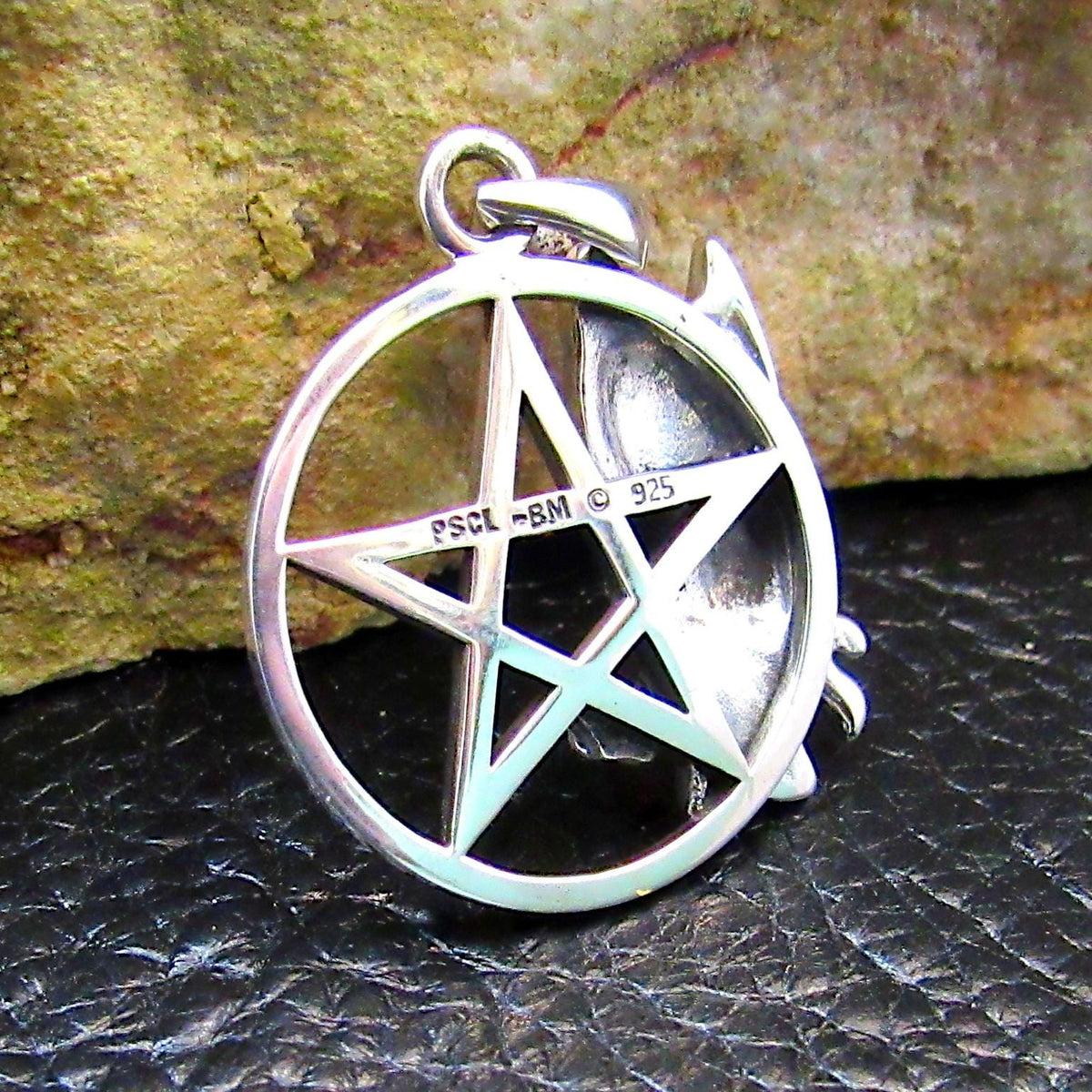 Owl of Wisdom Pentagram Talisman – Gothic Protection Pendant in Solid 925 Sterling Silver