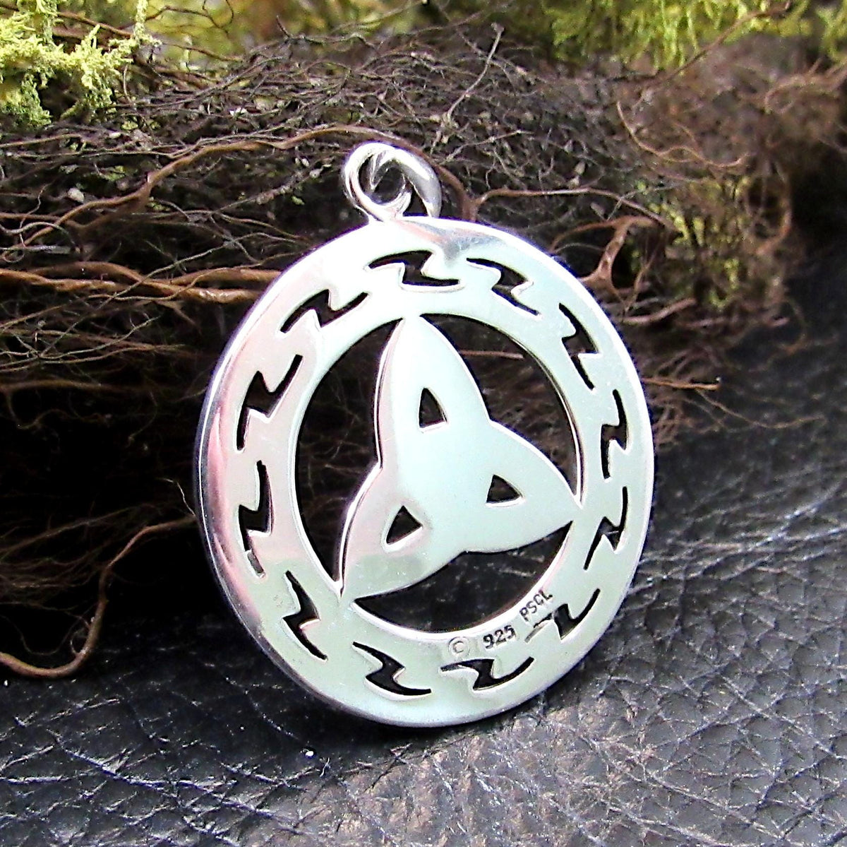 Eternal Triquetra Talisman Pendant Necklace – Celtic Trinity Knot Protection Amulet in Solid 925 Sterling Silver