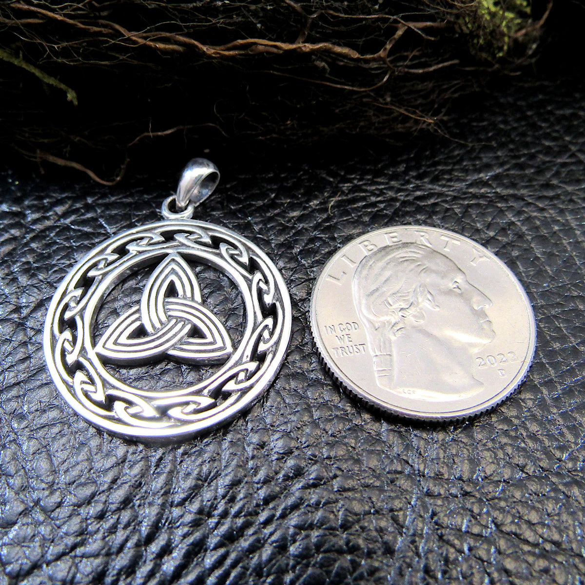 Eternal Triquetra Talisman Pendant Necklace – Celtic Trinity Knot Protection Amulet in Solid 925 Sterling Silver