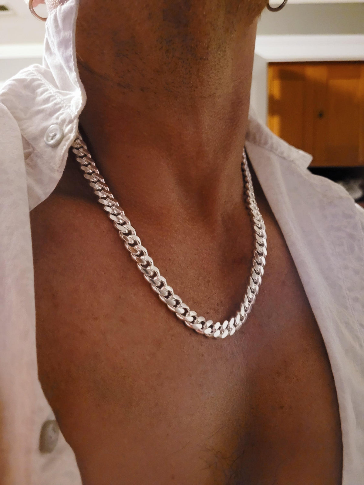 Solid 925 Sterling Silver Miami Cuban Link Chain – Italian Necklace or Bracelet – 3.5mm–9.2mm, 7"-30" Inches, Heavy Cuban Chain for Men