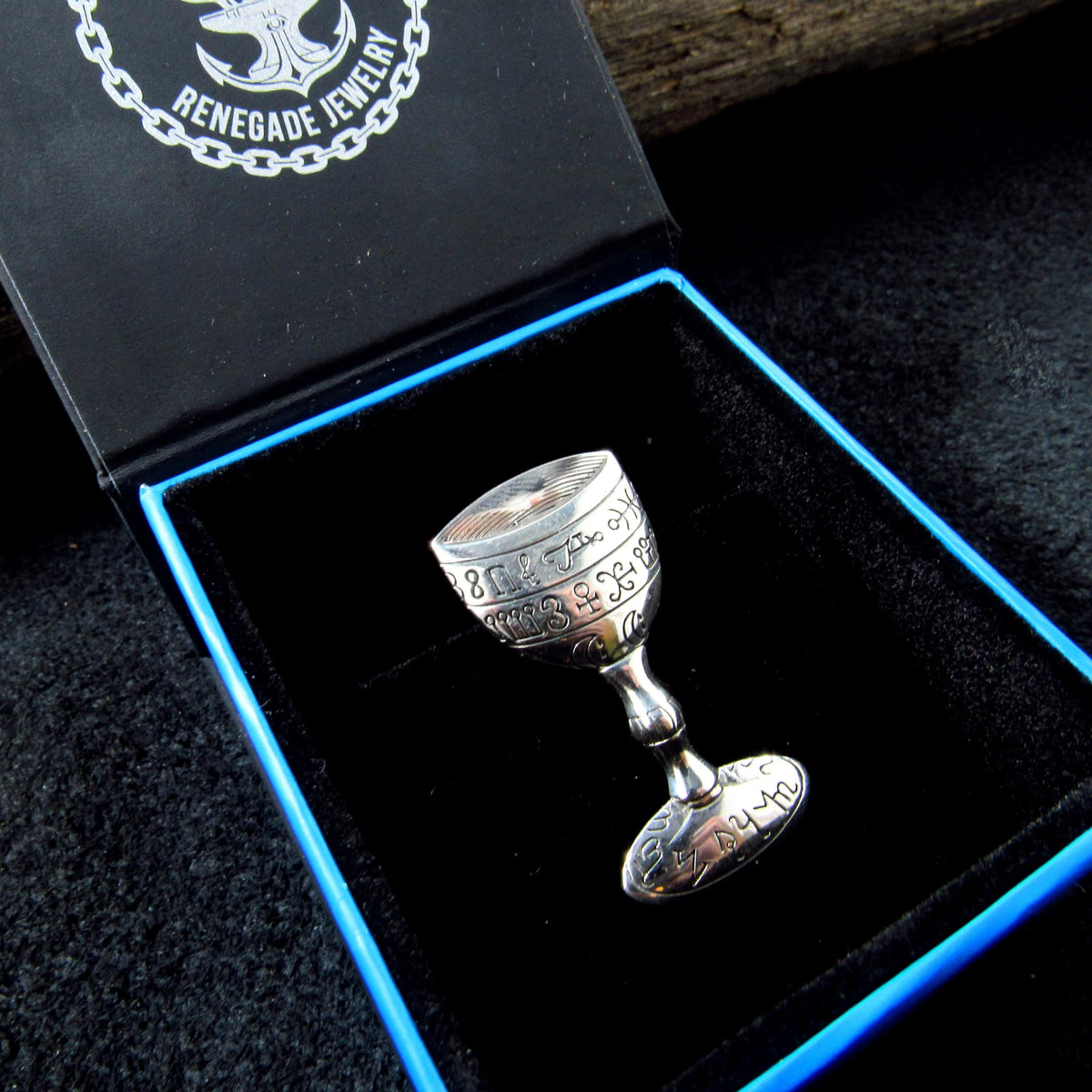 Solid 925 Sterling Silver Magic Chalice Pendant, Wiccan Pagan Ritual Goblet, Pagan Altar Cup