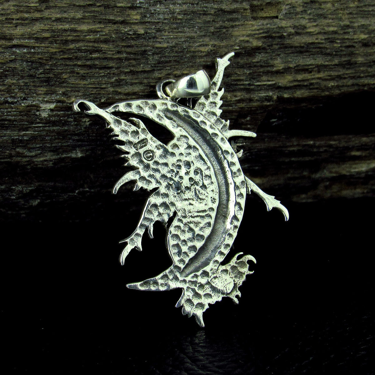 Solid 925 Sterling Silver Crescent Moon Fairy Pendant by Amy Brown, Gothic Art Jewelry