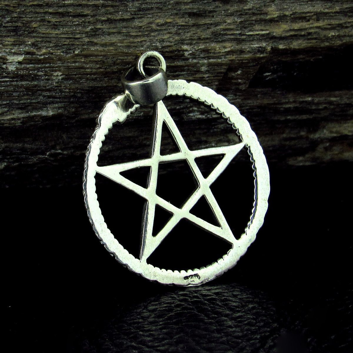 Solid 925 Sterling Silver Ouroboros Pentagram Pendant, Wiccan Protection Pentacle Amulet, Pagan Jewelry