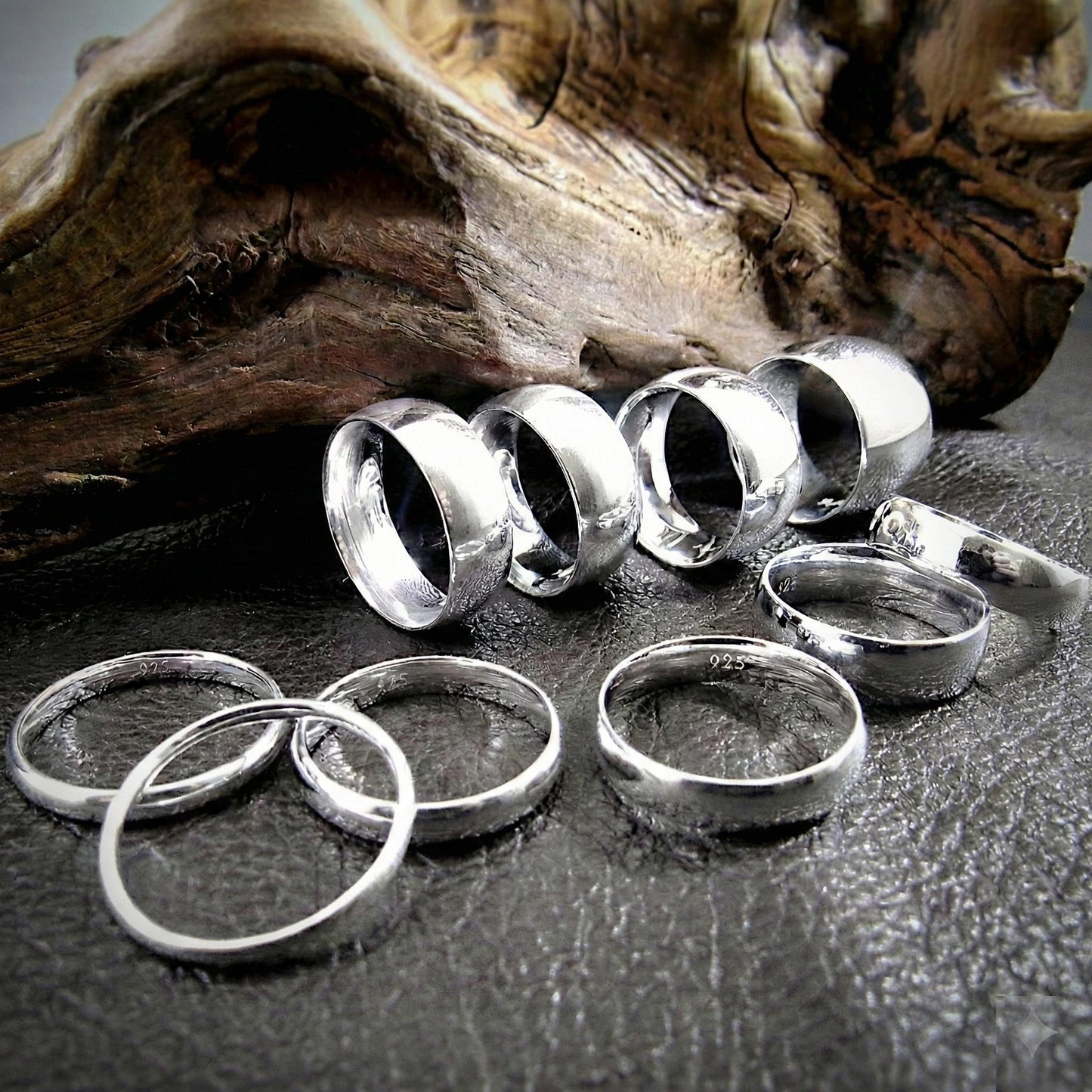 Solid 925 Sterling Silver Domed Ring – Classic Wedding Band, Wide Thumb Ring, Unisex Statement Ring 2mm–15mm, Sizes 4-15