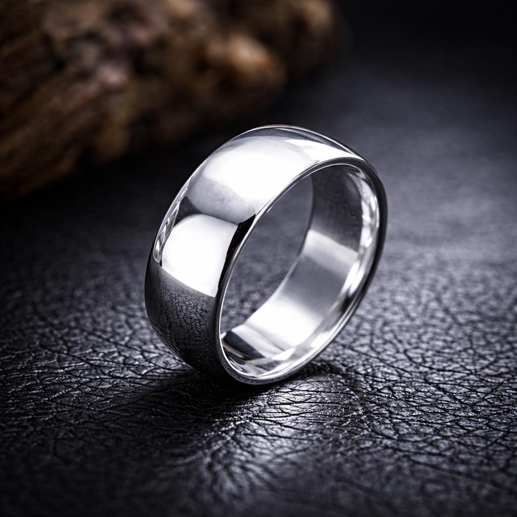 Solid 925 Sterling Silver Domed Ring – Classic Wedding Band, Wide Thumb Ring, Unisex Statement Ring 2mm–15mm, Sizes 4-15
