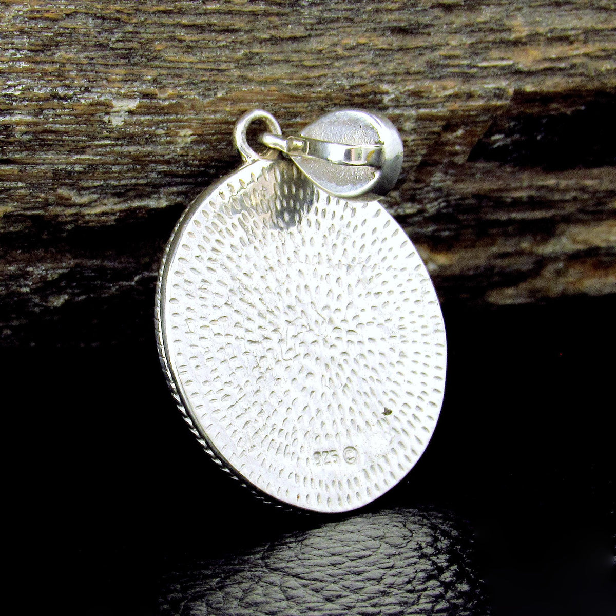 Solid 925 Sterling Silver & 18K Gold Celtic Spiral Pendant with Lapis Lazuli