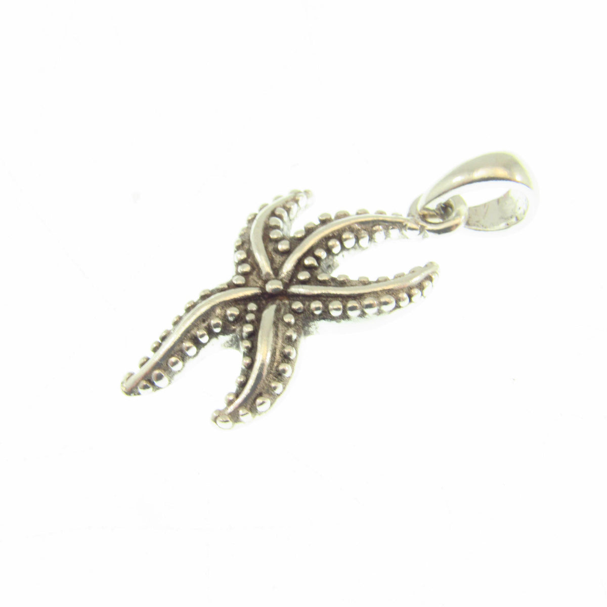 Solid 925 Sterling Silver Starfish Pendant - Nautical Ocean Charm - Sea Life Jewelry