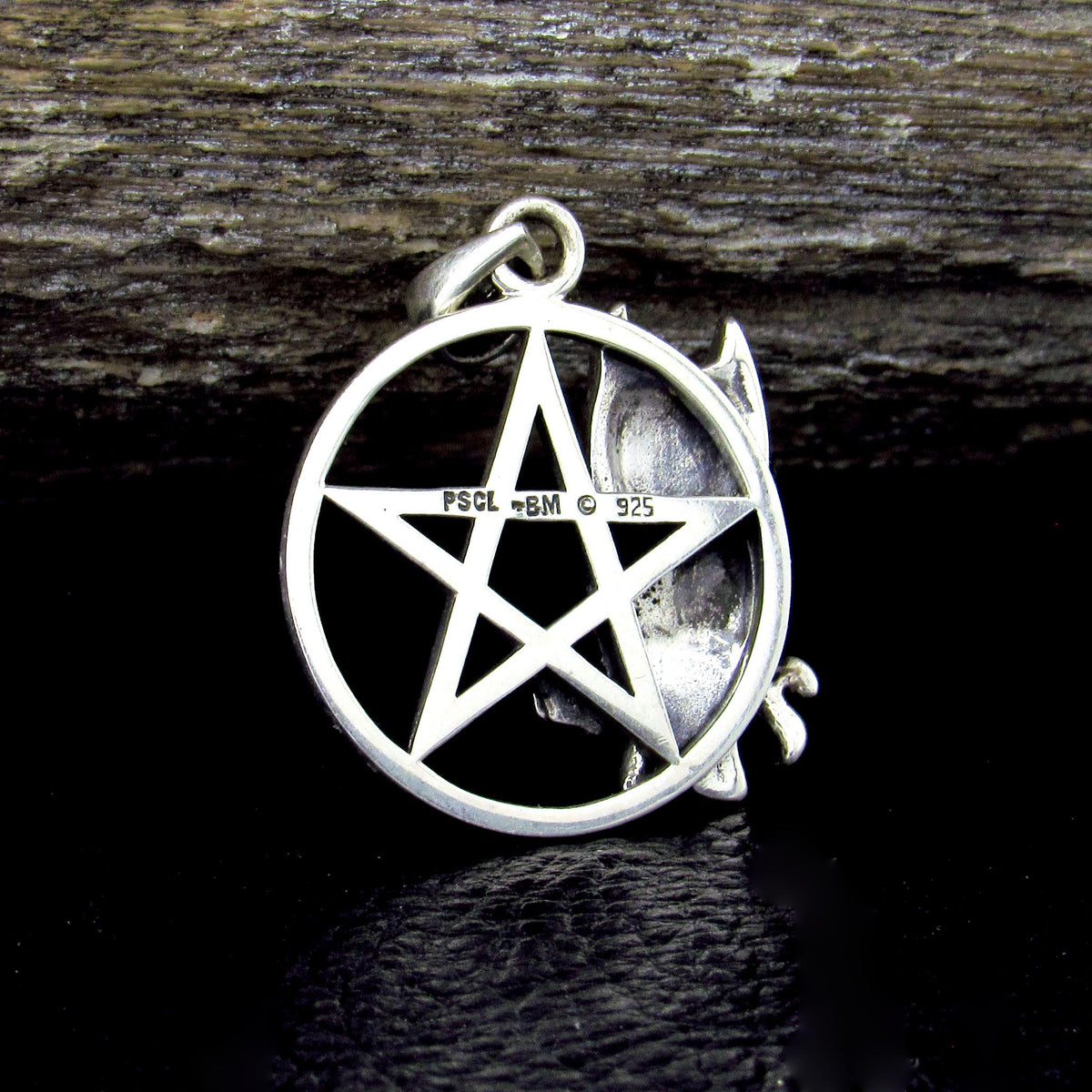 Owl of Wisdom Pentagram Talisman – Gothic Protection Pendant in Solid 925 Sterling Silver