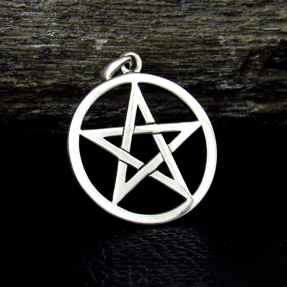 Solid 925 Sterling Silver Pentagram Pendant – Wiccan Protection Amulet, Pagan Jewelry, Occult Symbol