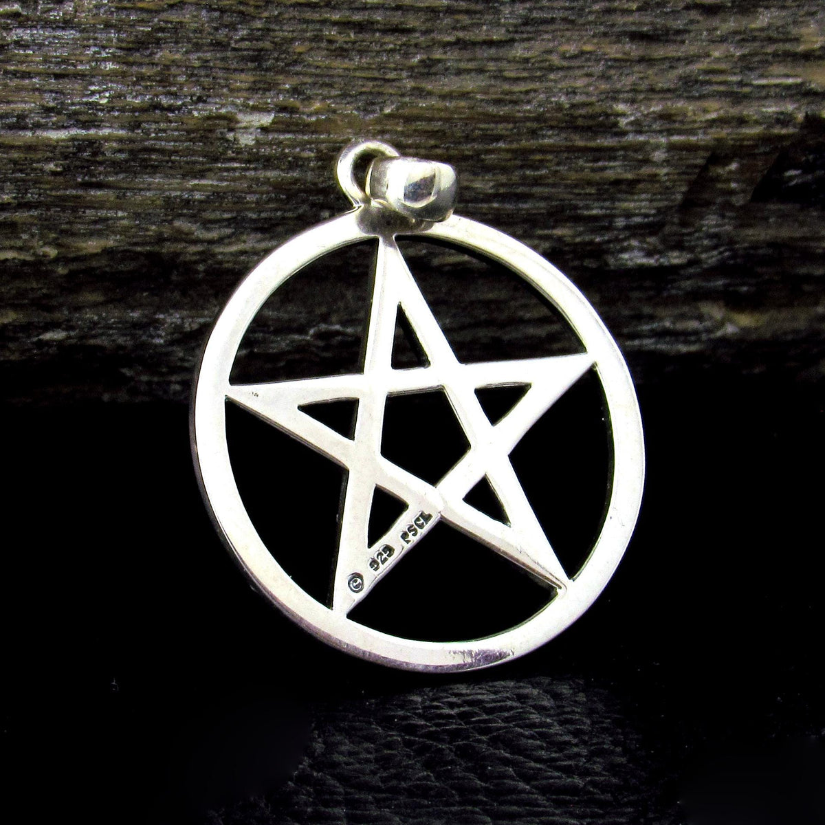 Solid 925 Sterling Silver Pentagram Pendant – Wiccan Protection Amulet, Pagan Jewelry, Occult Symbol