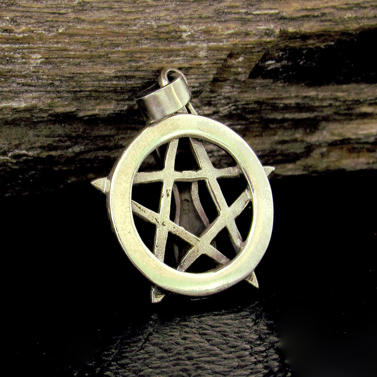 Solid 925 Sterling Silver Spiral Goddess Pentacle Pendant – Sacred Wiccan Protection Symbol, Pagan Jewelry