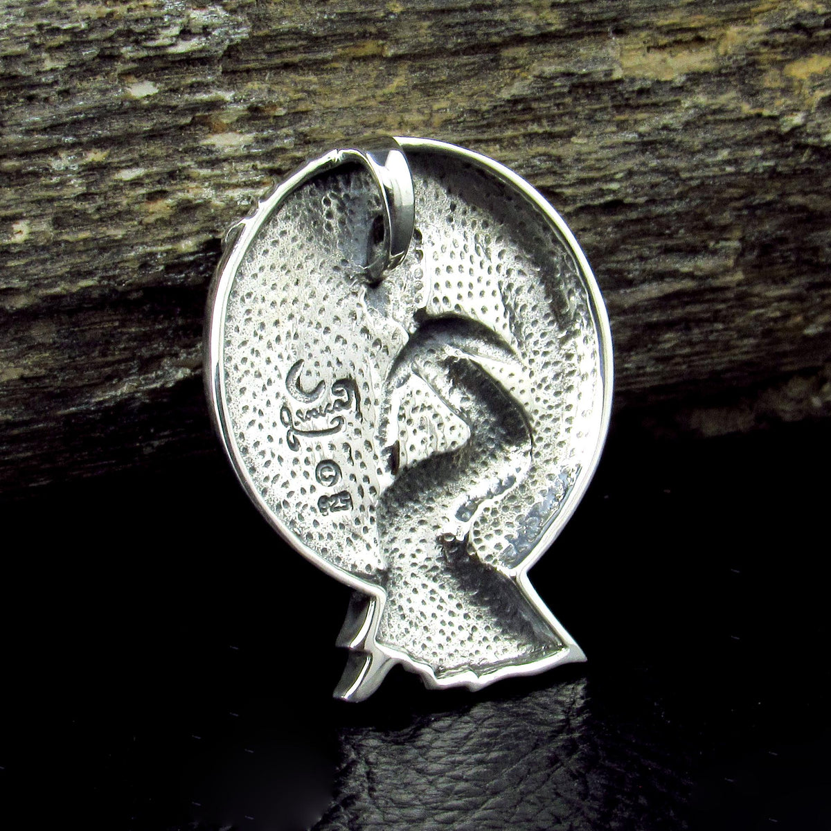 Solid 925 Sterling Silver Moon Fairy Pendant, Art Deco Star Goddess, Celestial Witch Jewelry
