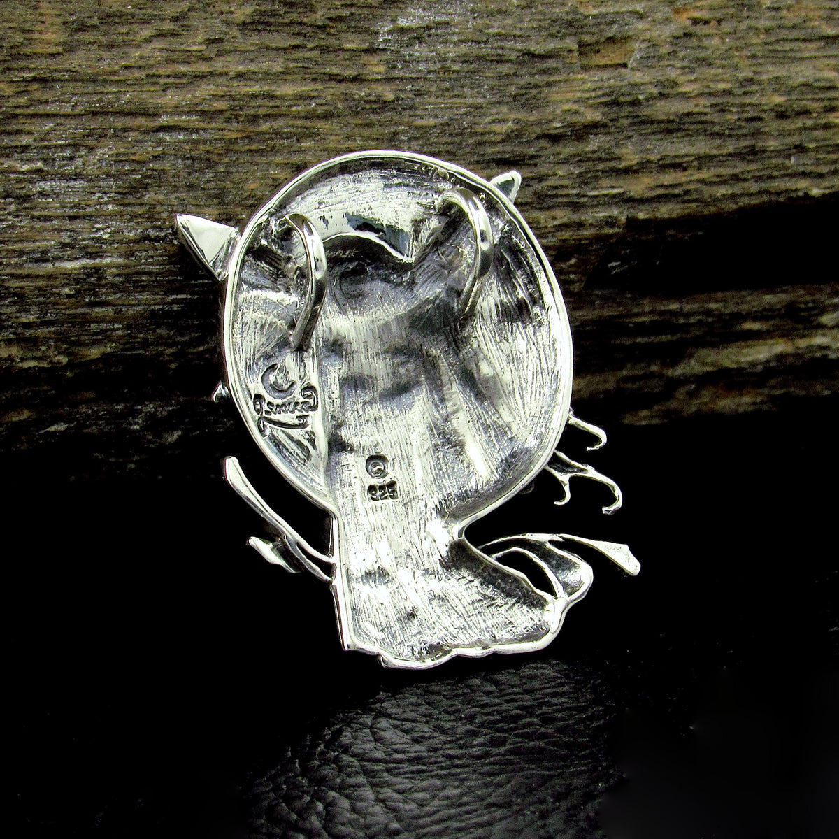 Solid 925 Sterling Silver Moon Fairy Pendant, Bella Luna Fantasy Jewelry by Jessica Galbreth