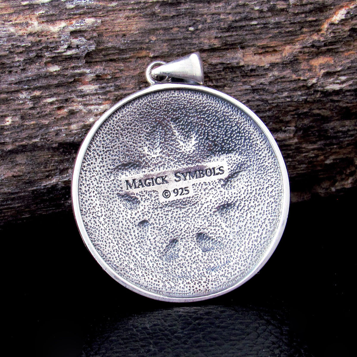 Solid 925 Sterling Silver Pentacle Pendant, Tree of Life Pentagram, Four Elements Pagan Amulet