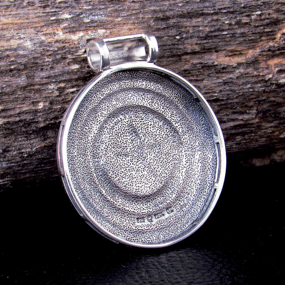 Solid 925 Sterling Silver Magic Circle Pendant, Pagan Witchcraft Amulet Designed by Oberon Zell
