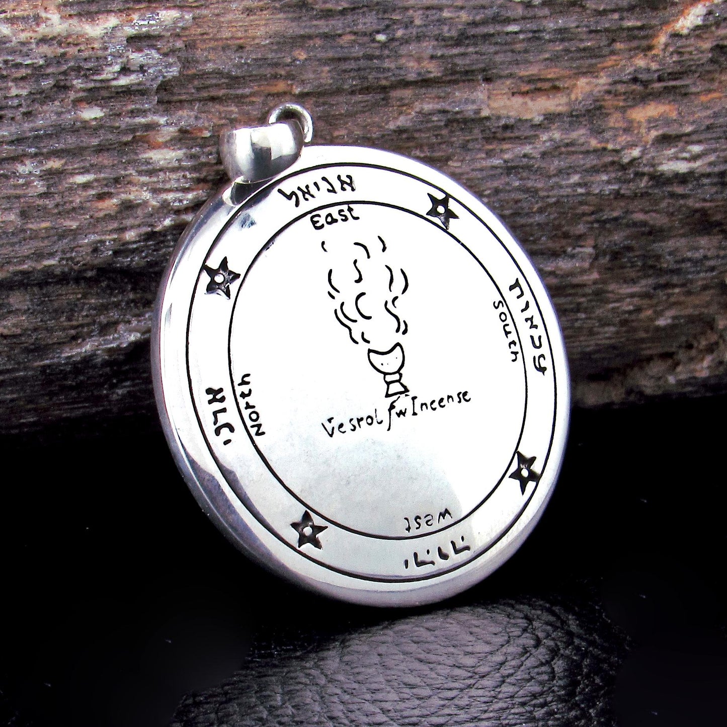 Solid 925 Sterling Silver Solomon’s Seal Pendant – Celestial Circle of Consecration Talisman, Pagan Jewelry